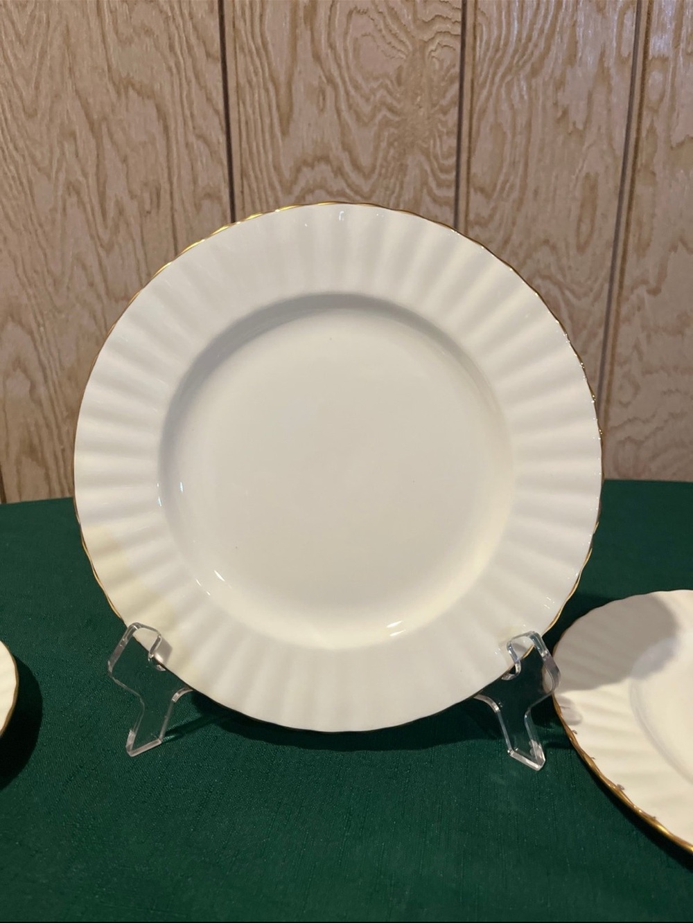 Royal Albert White Lunch Plate with Gold Rim